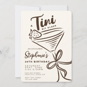 Convite Um aniversário estético de 30 de Tini