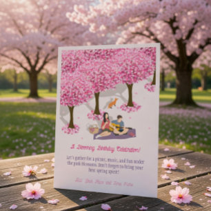 Convite Um Aniversário Florido 