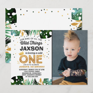 Convite Um aniversário selvagem selvagem das coisas do