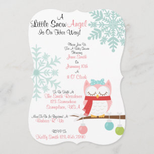 Convite Um Anjo De Neve