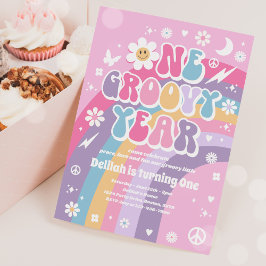 Convite Um Ano de Groovy, Festa de Paz, Festa de Amor, Arc