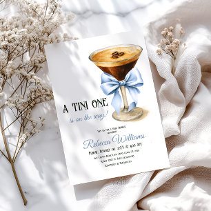 Convite Um Arco azul Tini, Chá de fraldas Espresso Martini