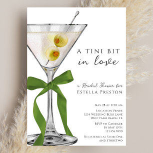 Convite Um Arco Verde De Tini, Chá de panela Sujo Martini