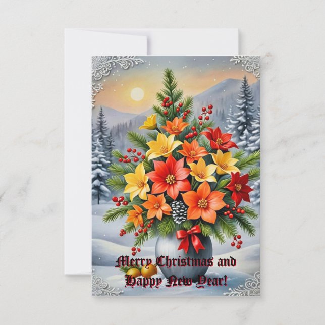 Convite Um arranjo de flores vibrantes (Frente)