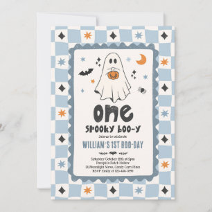 Convite Um Assustador Menino Fantasma de Halloween Boo-y A