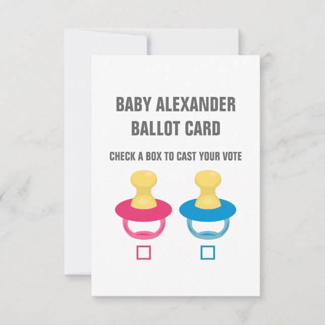 CONVITE UM BALLOTE DE VOTAÇÃO REVELADO DO PACÍFICO (Frente)