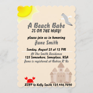 Convite Um Bebê De Praia Está A Caminho!