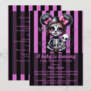 Convite Um Bebê Está a Caminho Chás de Bebê de Halloween