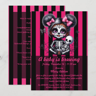 Convite Um Bebê Está a Caminho Chás de Bebê de Halloween