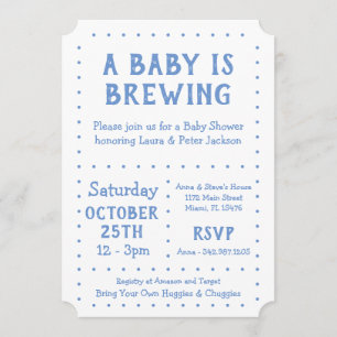 Convite Um bebê está a criar, Chá convida