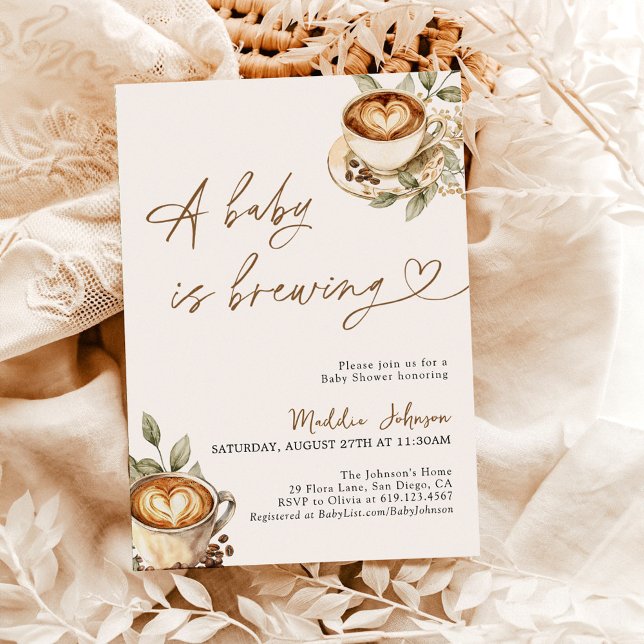 Convite Um bebê está a criar Chá de fraldas, Chá de fralda (Criador carregado)