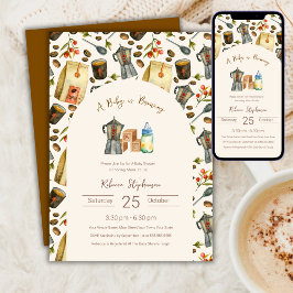 Convite Um Bebê está a criar Chá de fraldas de café expres