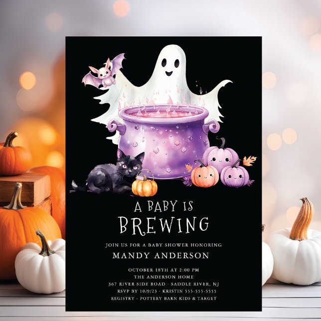 Convite Um bebê está criando Chá de fraldas (Criador carregado)