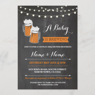 Convite Um bebê está fabricando cerveja cervejas que do