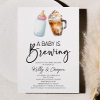 Um Bebê Está Fazendo Chá de fraldas De Café De Gar