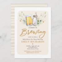 Um Bebê Está Fazendo Chá de fraldas De Cerveja Ver