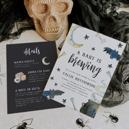 Convite Um Bebê Está Fazendo Chá de fraldas De Halloween