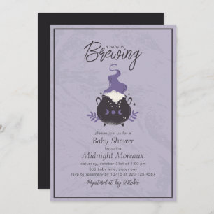 Convite Um Bebê Está Fazendo Chá de fraldas De Halloween B