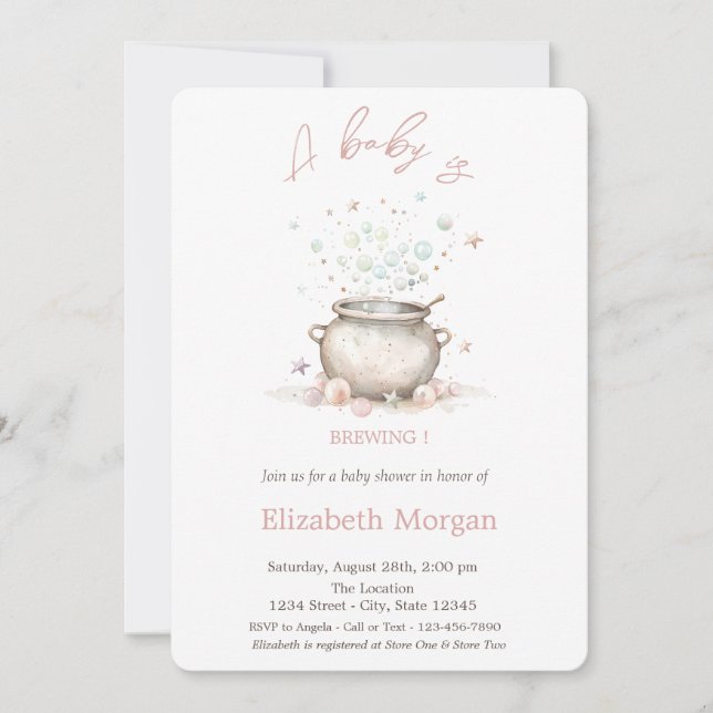 Convite Um Bebê Está Fazendo Dia das Bruxas (Frente)