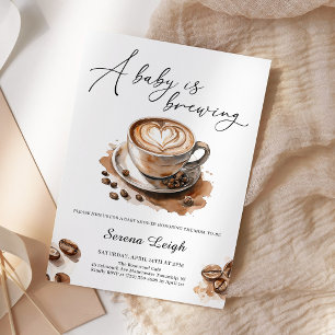 Convite Um Bebê Está Preparando Café Chá de Bebê