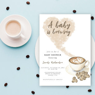 Convite Um Bebê Está Preparando Café Chá de Bebê