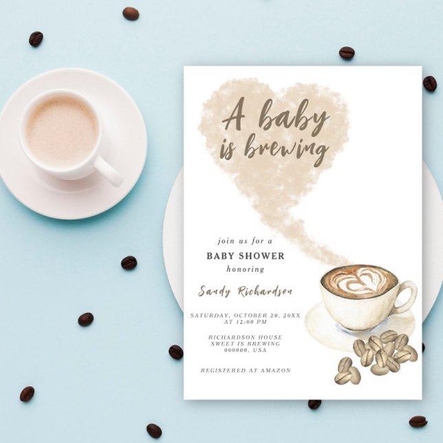 Convite Um Bebê Está Preparando Café Chá de Bebê (Criador carregado)