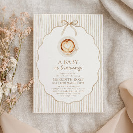 Convite Um Bebê está Preparando Café Chá de Bebê Listra Ma