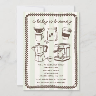 Convite Um Bebê Está Preparando Café Chá de Bebê Neutro