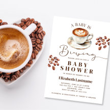 Um Bebê está Preparando Café Tema Chá de Bebê