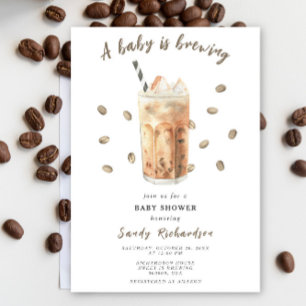 Convite Um Bebê Está Preparando Chá de Bebê de Café Gelado