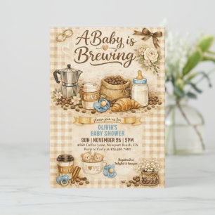 Convite Um Bebê está Preparando um Chá de Bebê de Café Xad