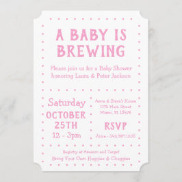 Convite Um bebê está se preparando, Chá convida