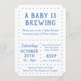 Convite Um bebê está se preparando, Chá convida