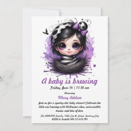 Convite Um bebê está se preparando - Chá de fraldas de Dia