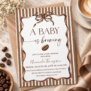 Convite Um Bebê Está Sendo Preparado Chá de Bebê Café Arco
