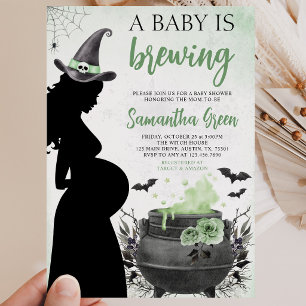 Convite Um Bebê Está Sendo Preparado Chá de Bebê Verde de