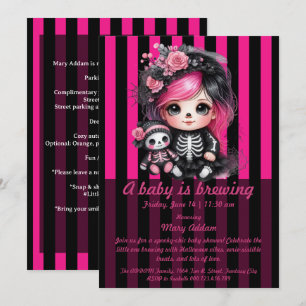 Convite Um Bebê Está Sendo Preparado Churrasco de Hallowee