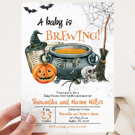 Convite Um Bebê Está Sendo Preparado Churrasco de Hallowee