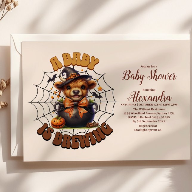 Convite Um Bebê Está Sendo Preparado Churrasco de Hallowee (Criador carregado)