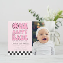 Um Bebê Feliz Rosto Feliz Foto Rosa