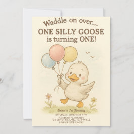 Convite Um Bobo ganha aniversário - primeiro aniversario