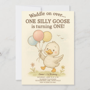 Convite Um Bobo ganha aniversário - primeiro aniversario