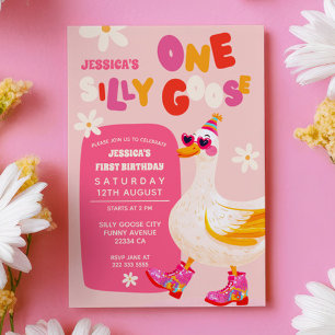 Convite Um Bobo Goose Groovy Summer Kids primeiro aniversa