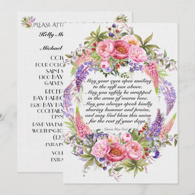 Convite Um Bom Dia Para Um Casamento (Frente/Verso)