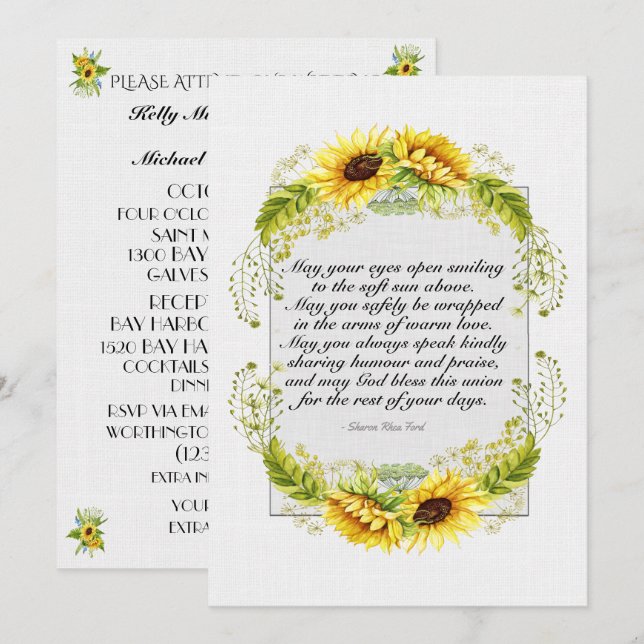 Convite Um Bom Dia Para Um Casamento - (Frente/Verso)