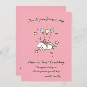 Convite Um bom Unicórnio em Laurels.Aniversário.Obrigado.