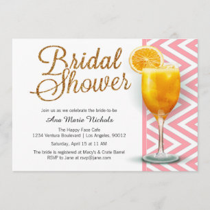 Convite Um Brunch Chá de panela Mimosa