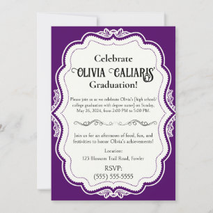 Convite Um caleidoscópio de celebração: Ripe Plum