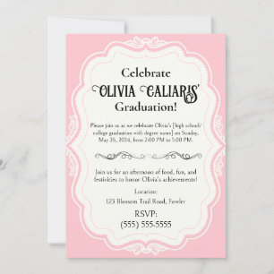 Convite Um Caleidoscópio de Celebração: Rosa