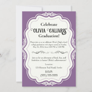 Convite Um caleidoscópio de celebração: Violeta vívida